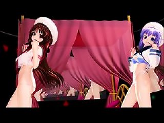 Two Mmd Characters Engage In Sexual Activity In This Video